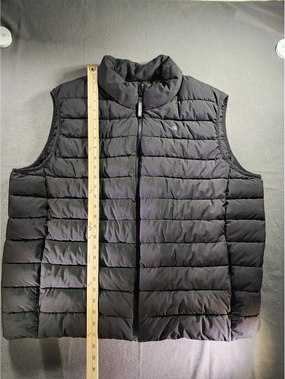 Calvin Klein Men's Black Puffer Vest XXL Zip Insulated Water Resistant 102